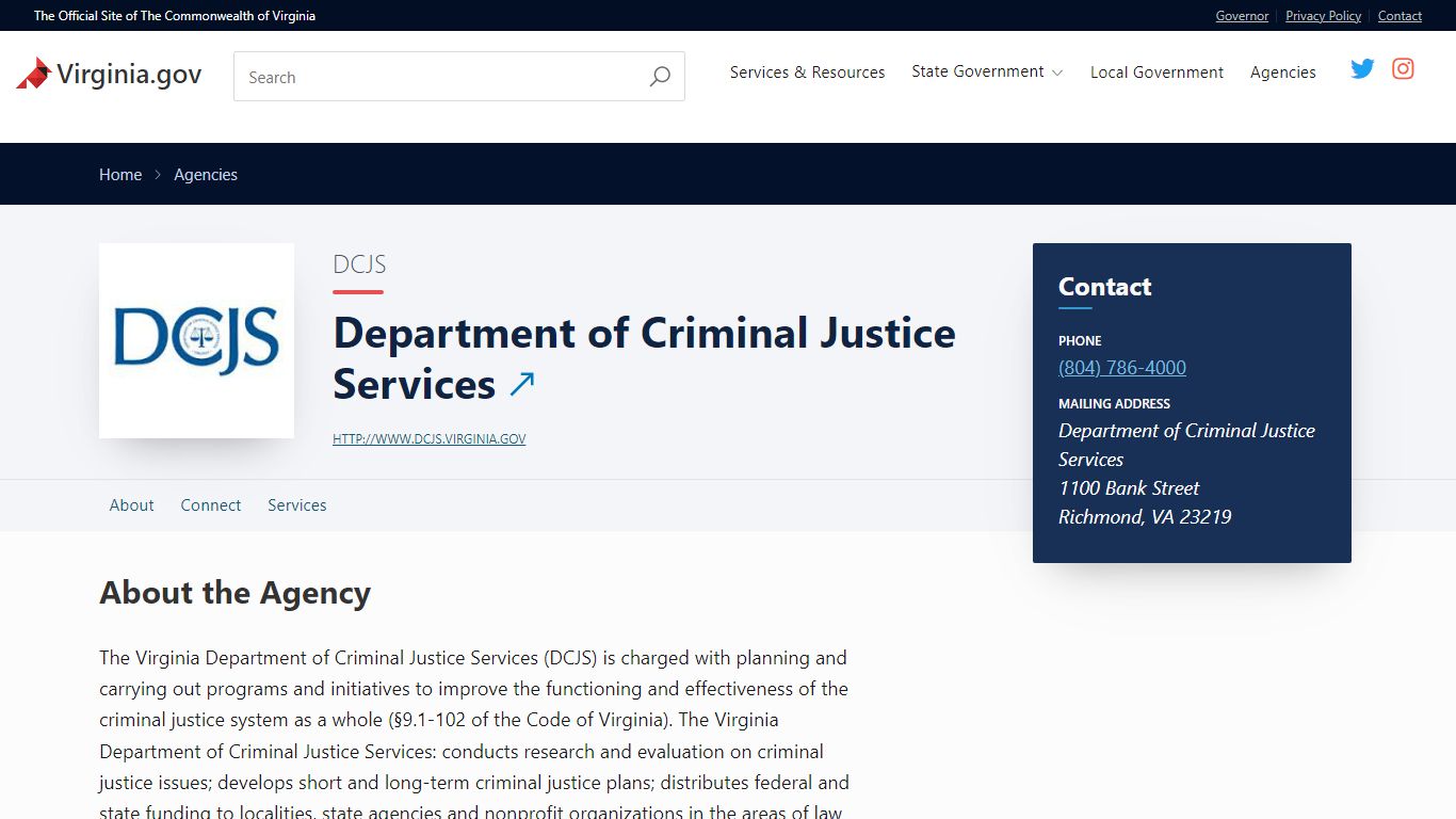 Department of Criminal Justice Services | Virginia.gov