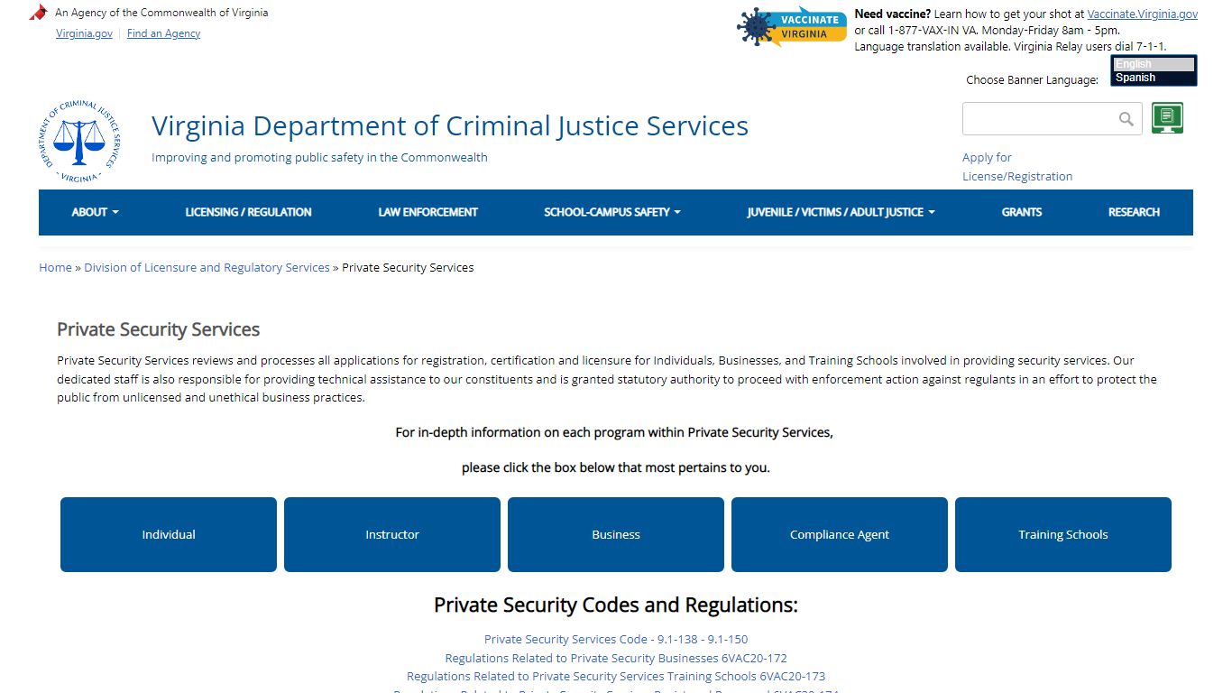 Private Security Services | Virginia Department of Criminal Justice ...